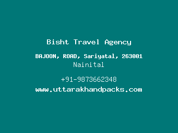 Bisht Travel Agency, Nainital