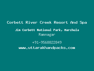 Corbett River Creek Resort And Spa, Ramnagar