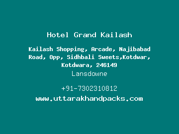 Hotel Grand Kailash, Kotdwar