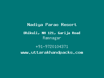 Nadiya Parao Resort, Ramnagar