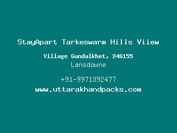StayApart Tarkeswarm Hills Viiew, Lansdowne