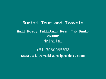 Suniti Tour and Travels, Nainital
