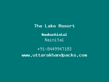 The Lake Resort, Nainital